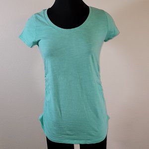 🤑 liz lange) maternity T-Shirt Short Sleeve Crew Neck Mint Green Women's XS